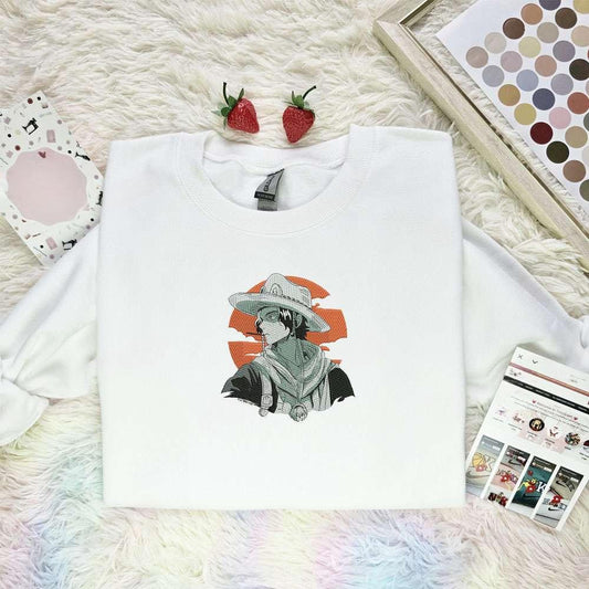 Ace Modern Look One Piece Anime Embroidered Shirt