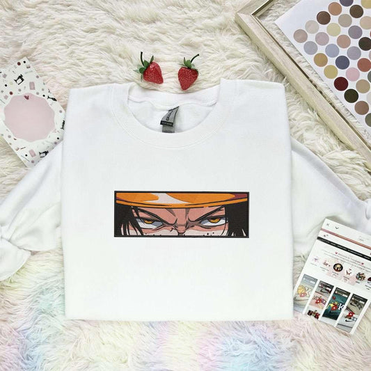 Ace Fierce Eyes One Piece Anime Embroidered Shirt