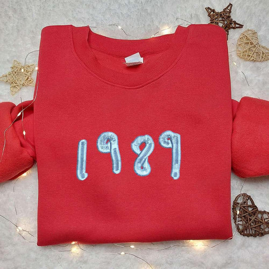 1989 Eras Tour Embroidered Shirt Celebrity Embroidered Hoodie Best Gift For Fans