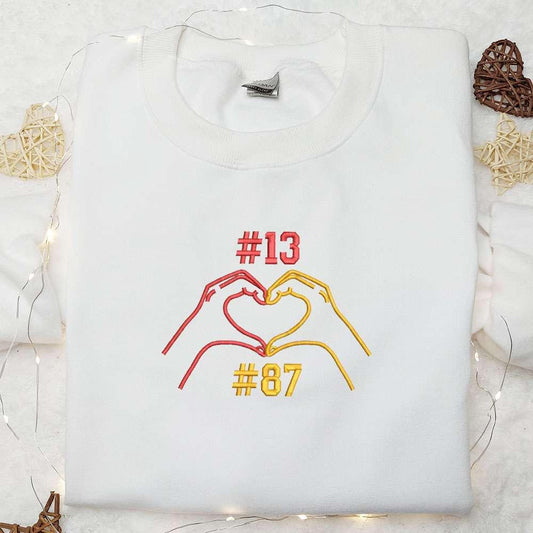 13 87 Swiftie Travis KC Embroidered Shirt Celebrity Embroidered Hoodie Best Sports Gift For Fans