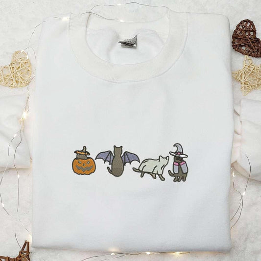 4 Scream Characters Embroidered Shirt Halloween Embroidered Shirt Best Gifts for Family