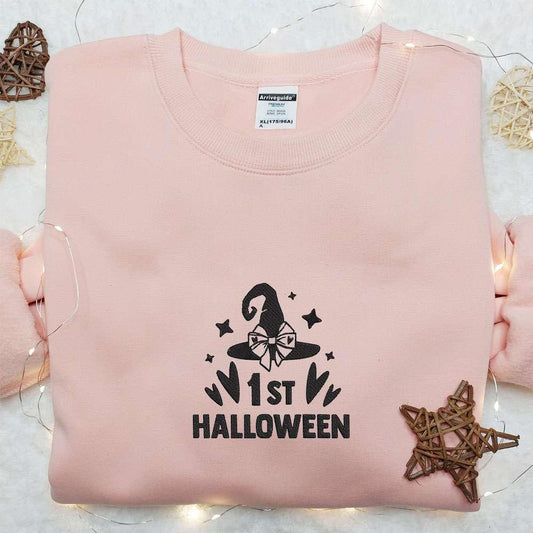 1st Halloween Embroidered Sweatshirt Halloween Embroidered Hoodie Best Gifts For Family