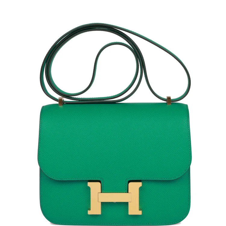 H Constance 18 Vert Jade Epsom Gold Hardware