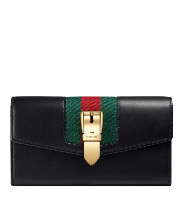 GG Sylvie leather continental wallet 476084