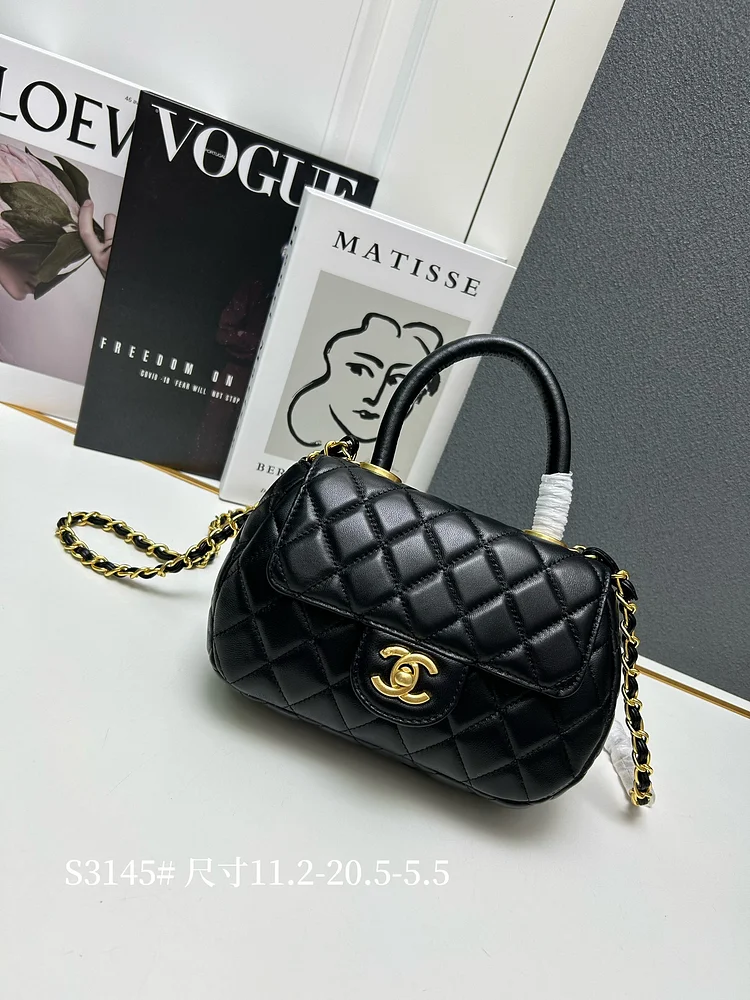 CC 24c coco women handbag size: 11.2*20.5*5.5 cm