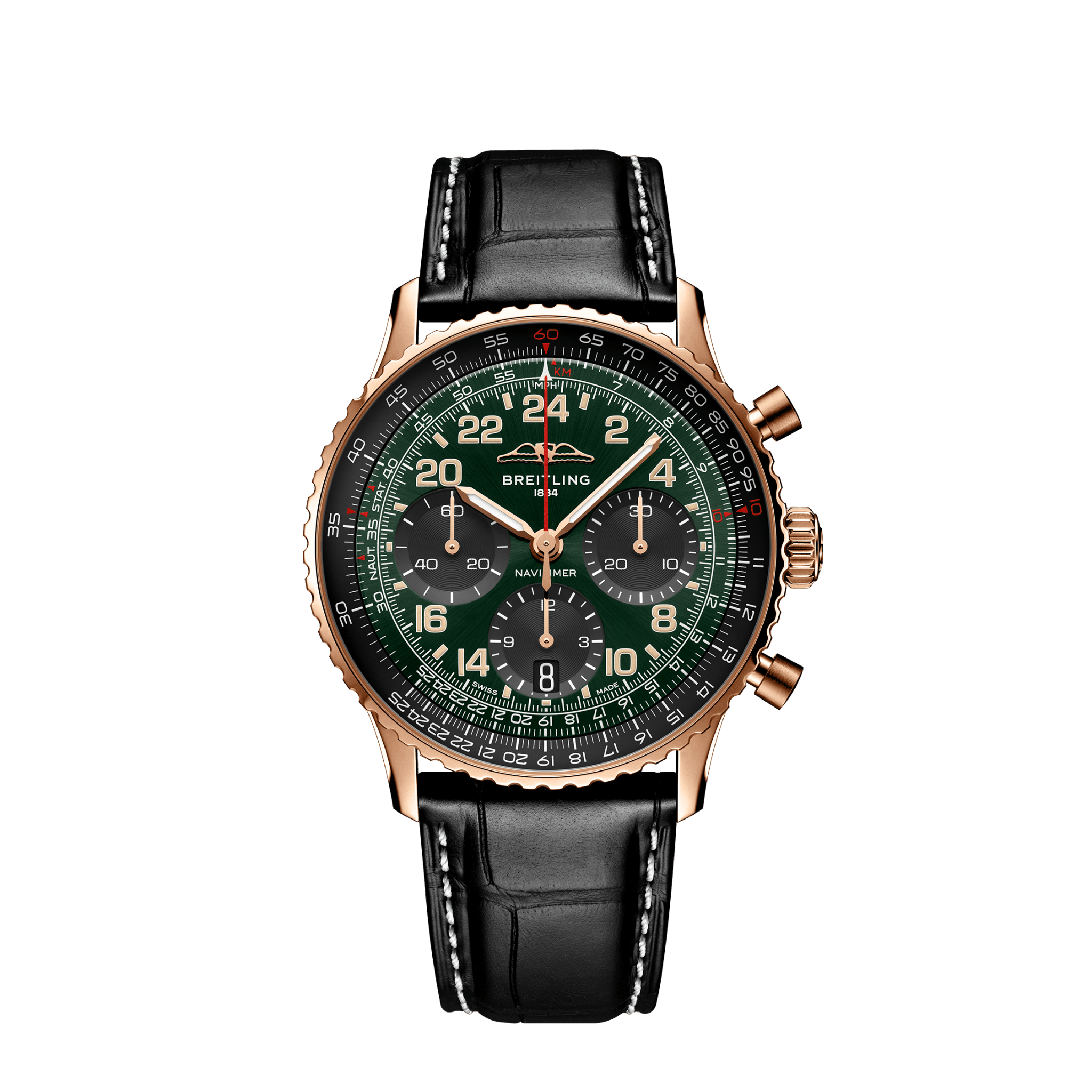 Breitling Navitimer B12 Chronograph 41 Cosmonaute, 18k Red Gold, Ref# RB12302A1L1P1, Unworn 2024