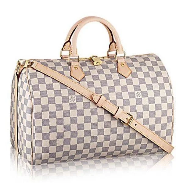 L Damier Azur Canvas Speedy Bandouliere 35 N41372