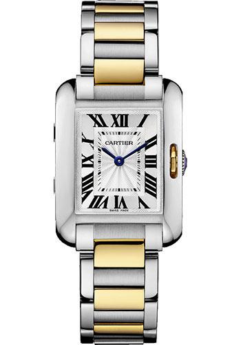 Cartier Tank Anglaise Watch – 30.2 x 22.7 mm Steel Case – Silver Dial – Yellow Gold And Steel Bracelet – W5310046