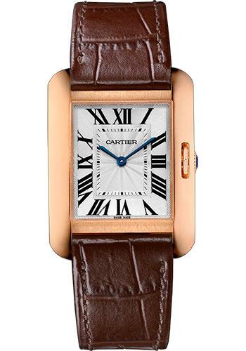 Cartier Tank Anglaise Watch – 34.7 mm Pink Gold Case – Brown Alligator Strap – W5310042