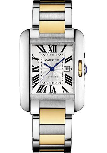 Cartier Tank Anglaise Watch – 39.2 x 29.8 mm Steel Case – Silver Dial – Yellow Gold And Steel Bracelet – W5310047