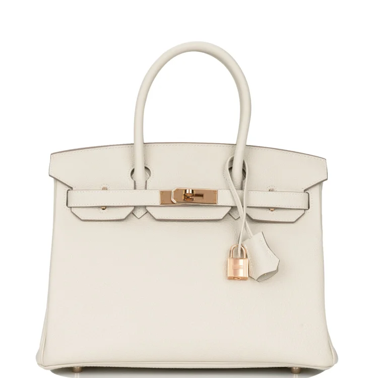 H Birkin 30 Craie Togo Rose Gold Hardware
