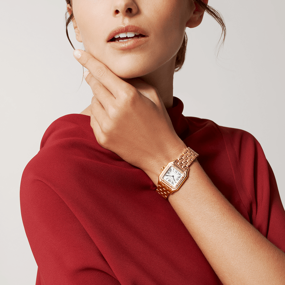 Alternative view of PanthÃ¨re de Cartier Medium 18ct Rose Gold Diamond Set Watch