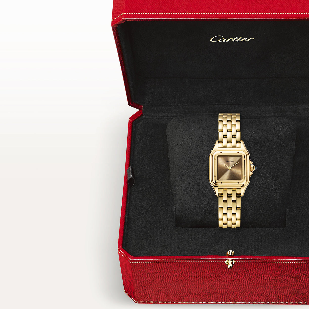 Alternative view of PanthÃ¨re de Cartier Small 18ct Yellow Gold Brown Dial Watch