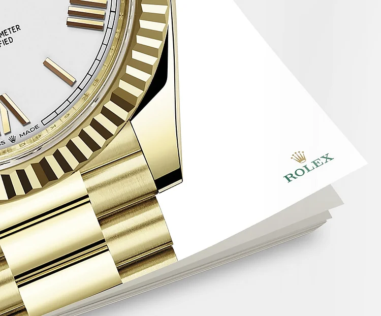 Alternative view of Rolex Day-Date 40 Presidential White dial, Fluted Bezel, President bracelet, Yellow gold Watch
