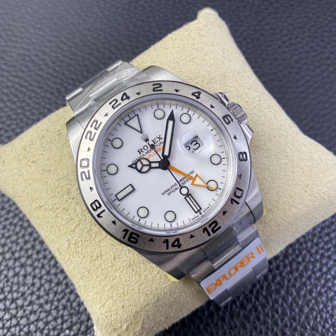 Alternative view of Rolex Explorer II White Dial