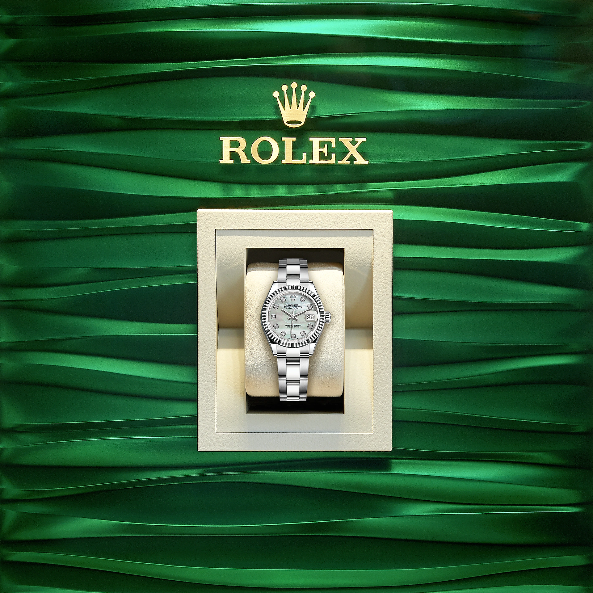 Rolex Lady-Datejust 28, Oystersteel and 18k White Gold, Ref# 279174-0010 - Image 4
