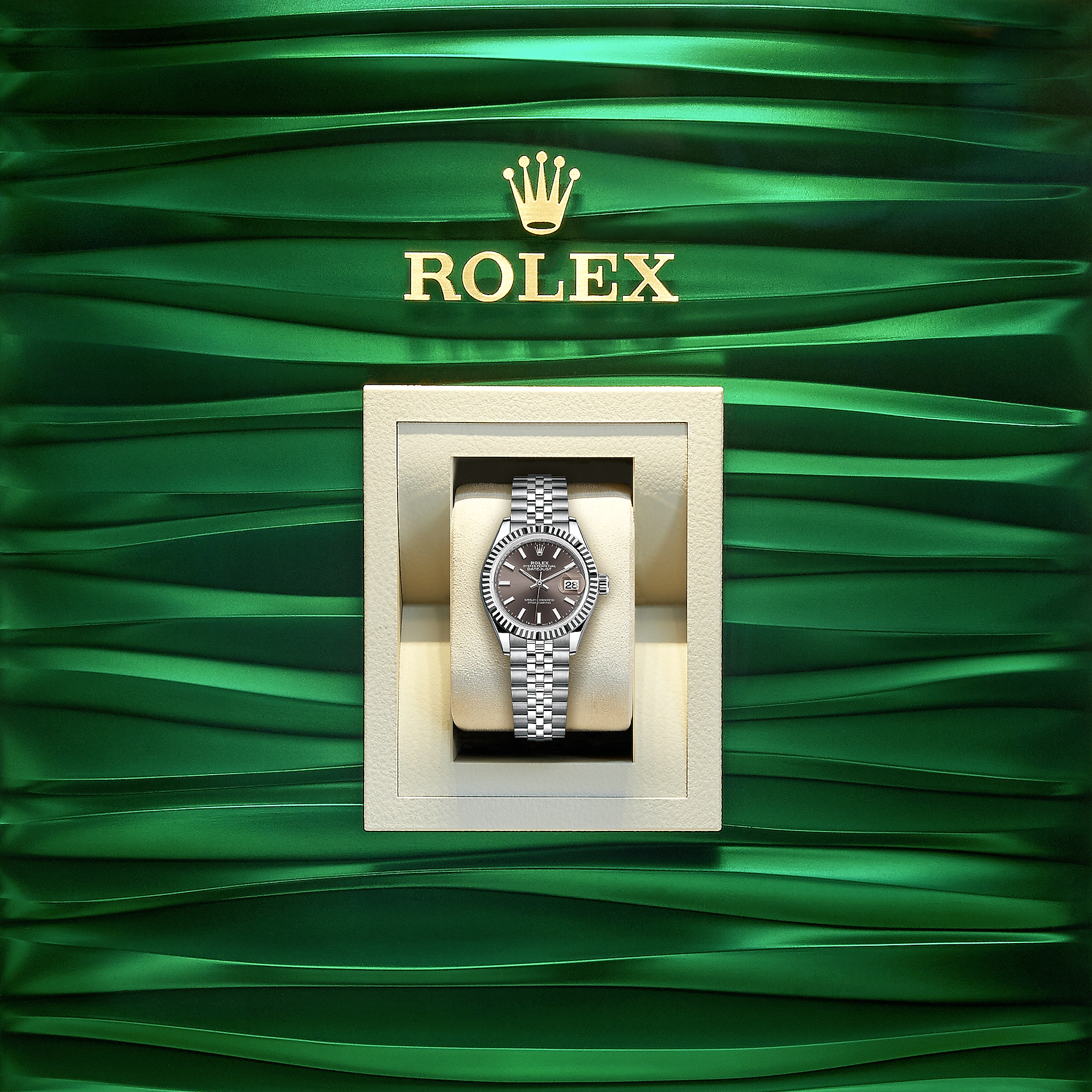 Rolex Lady-Datejust 28, Oystersteel and 18k White Gold, Ref# 279174-0011 - Image 4