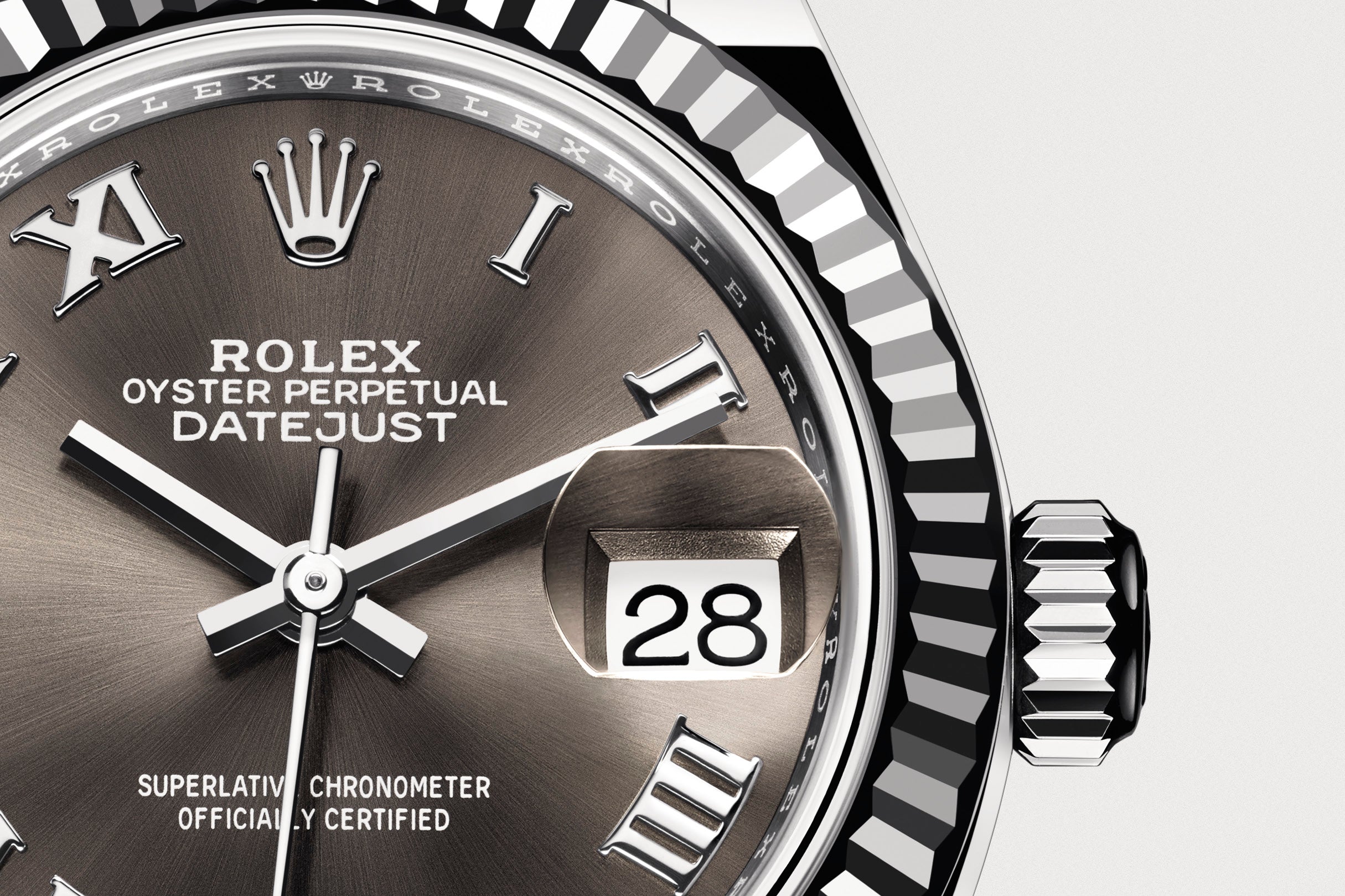 Rolex Lady-Datejust 28, Oystersteel and 18k White Gold, Ref# 279174-0014 - Image 7