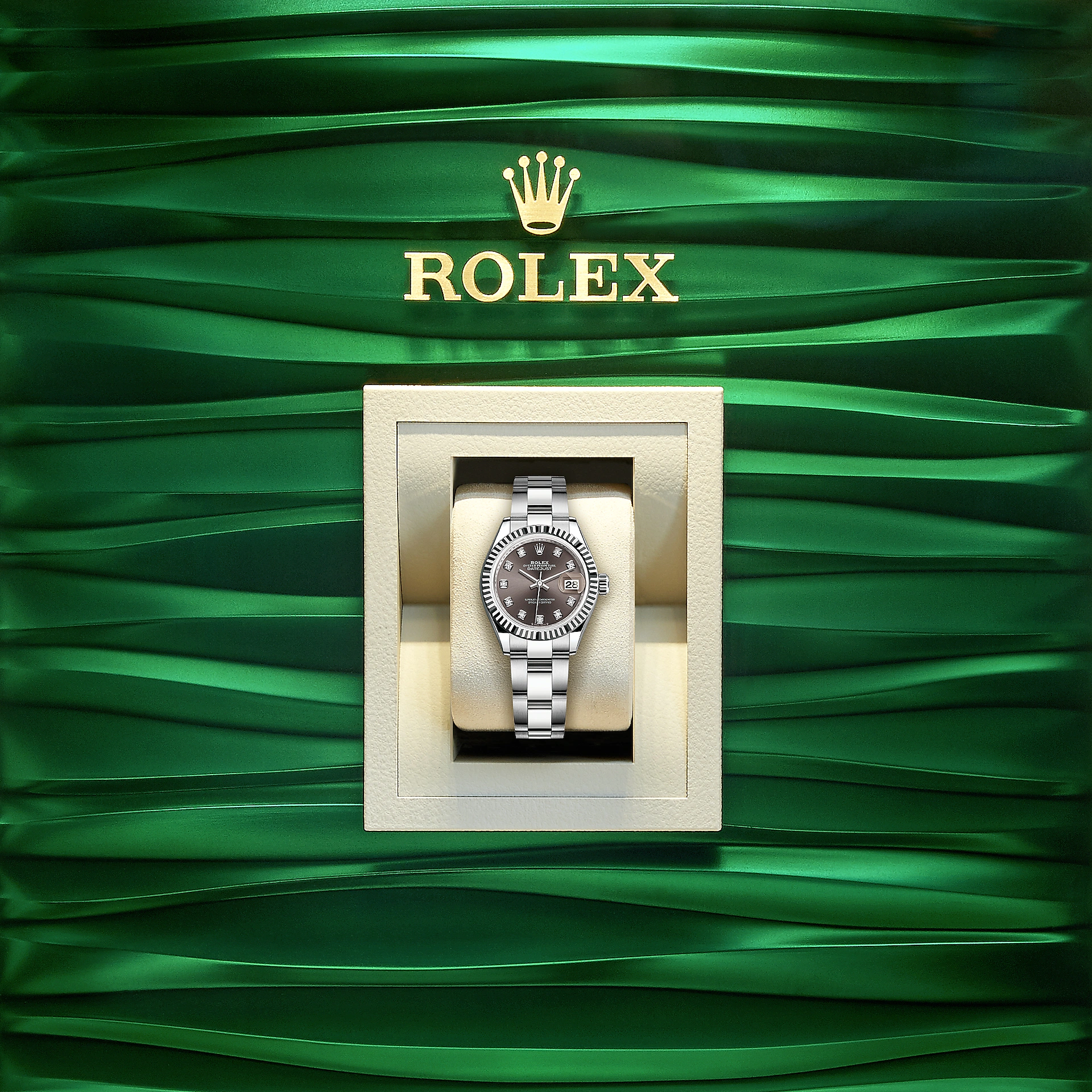 Rolex Lady-Datejust 28, Oystersteel and 18k White Gold, Ref# 279174-0016 - Image 4
