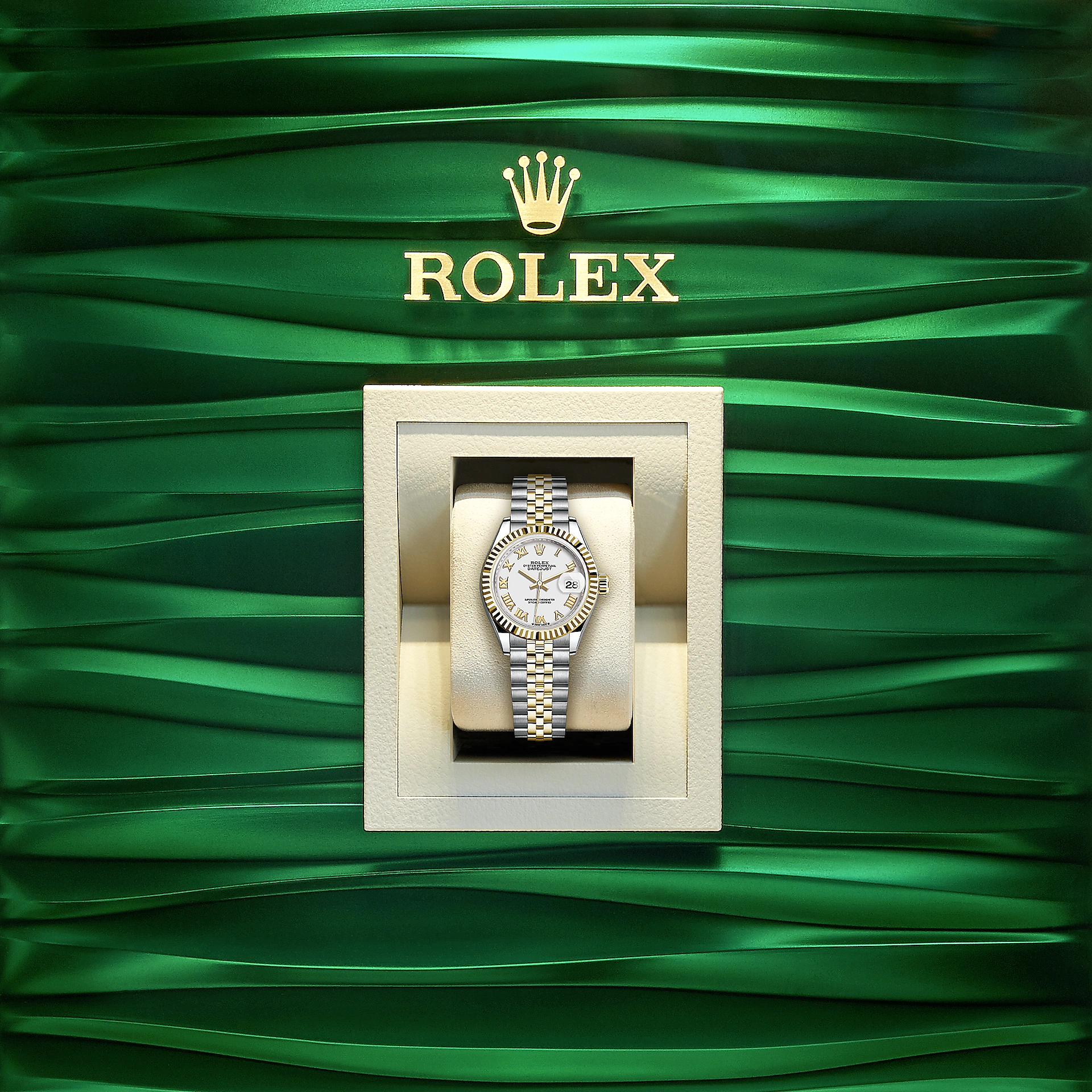 Rolex Lady-Datejust 28, Oystersteel and 18k Yellow Gold, Ref# 279173-0023 - Image 4