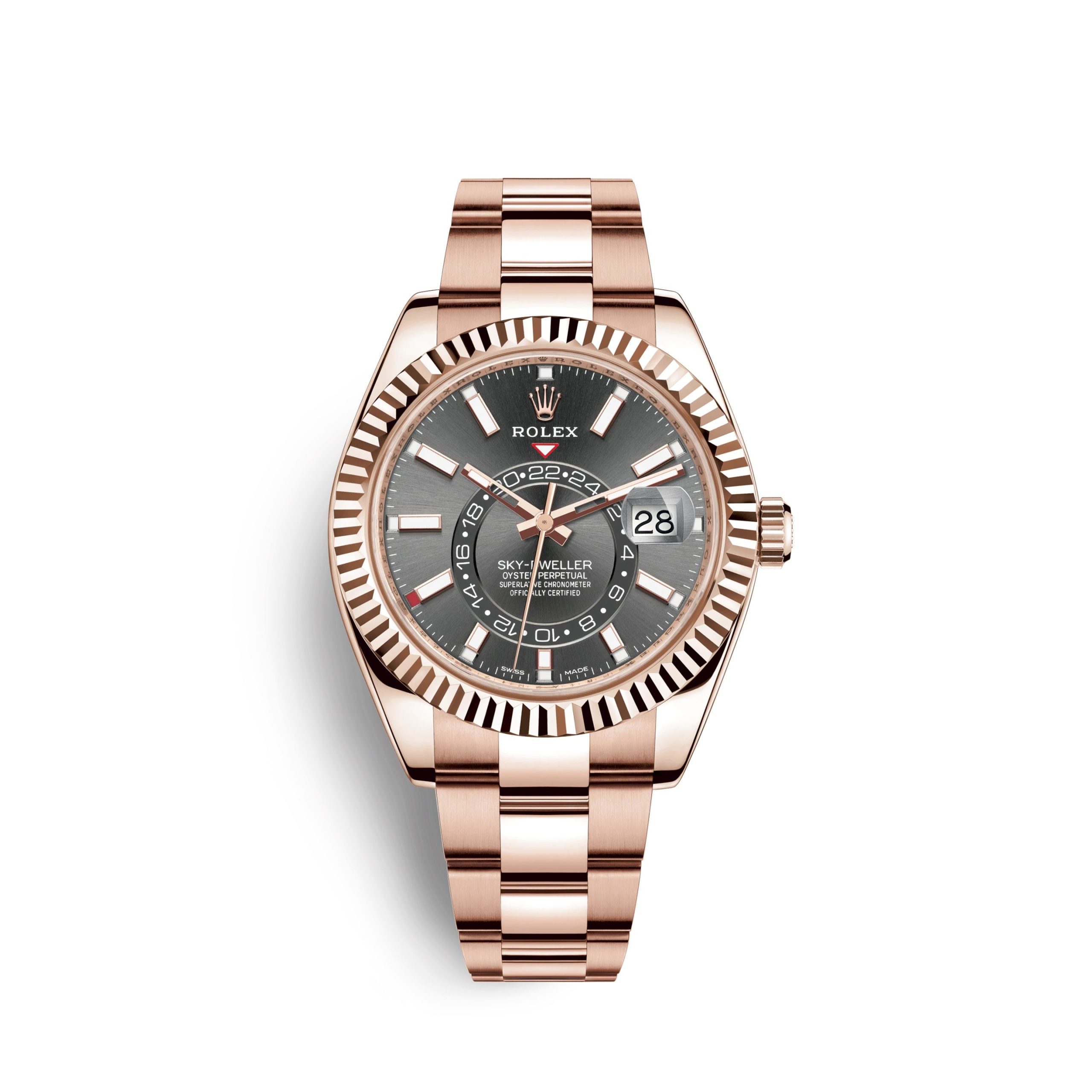 Rolex Sky-Dweller 42mm, 18k Everose Gold, Ref# 326935-0007