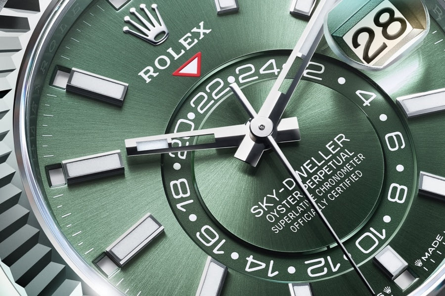 Rolex Sky-Dweller, 42mm, Oystersteel and 18k White Gold, Green, Oyster, Ref# 336934-0001 - Image 6