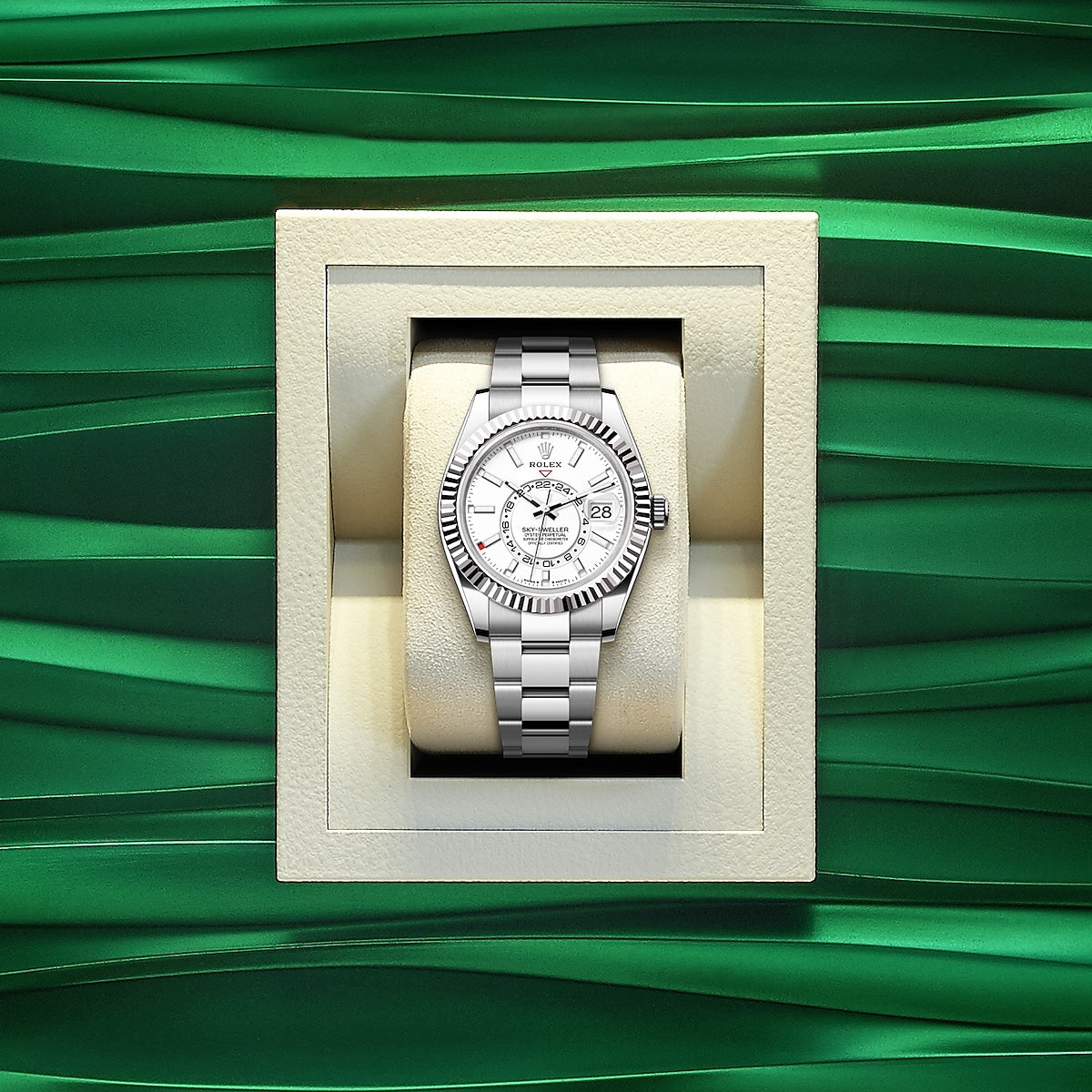 Rolex Sky-Dweller, 42mm, Oystersteel and 18k White Gold, White, Oyster, Ref# 336934-0003 - Image 4