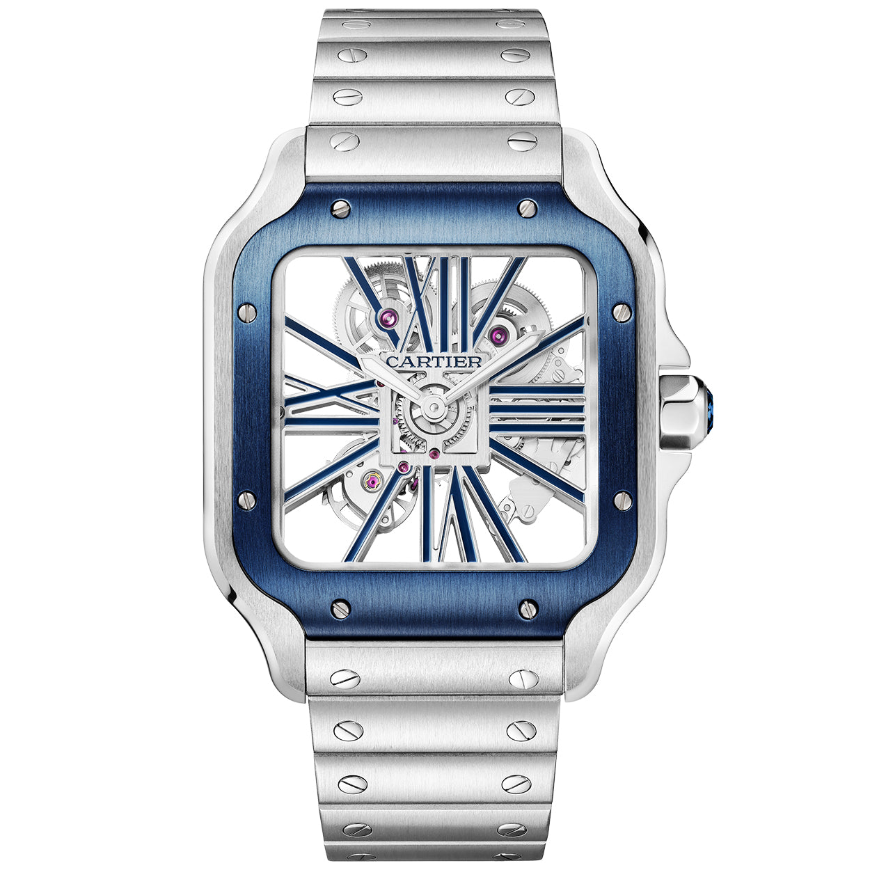 Santos de Cartier Large Skeleton/Blue Dial Men’s Watch